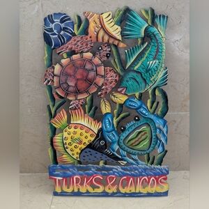 Colorful Turks & Caicos Tin Wall Art
